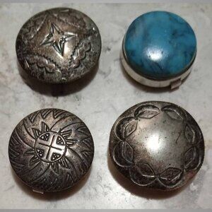 Vintage silver button covers
